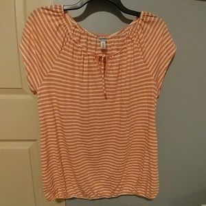 Orange Striped Top